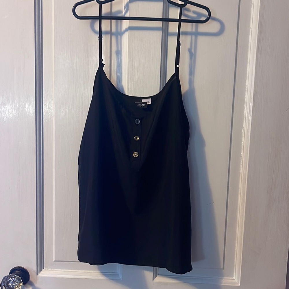 H&M loose tank top with button detail